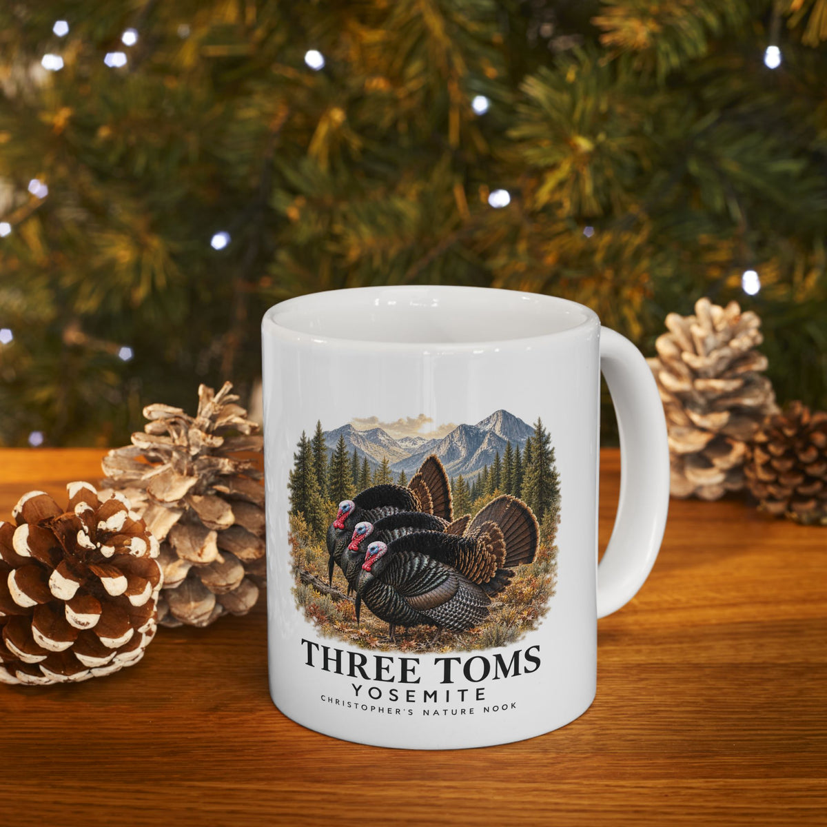 Three Toms Scenic White Ceramic Mug – 11oz